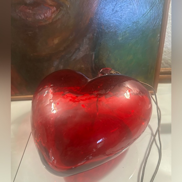 ♥️ HUGE art glass heart - Picture 4 of 7